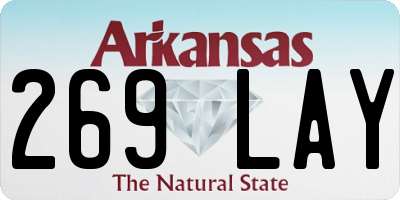 AR license plate 269LAY