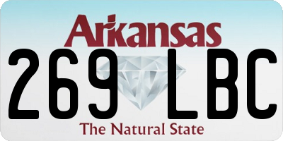 AR license plate 269LBC