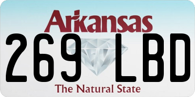 AR license plate 269LBD