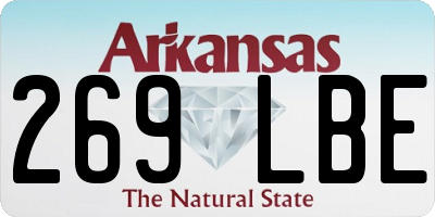 AR license plate 269LBE