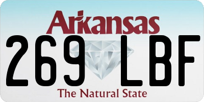 AR license plate 269LBF