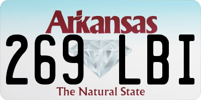 AR license plate 269LBI