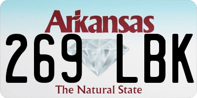 AR license plate 269LBK