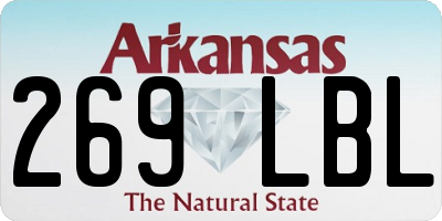 AR license plate 269LBL