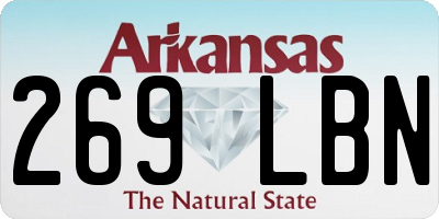 AR license plate 269LBN