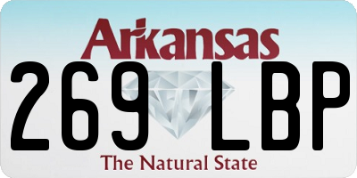 AR license plate 269LBP