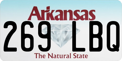 AR license plate 269LBQ