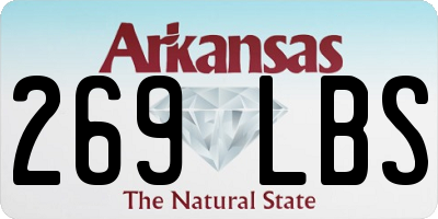AR license plate 269LBS