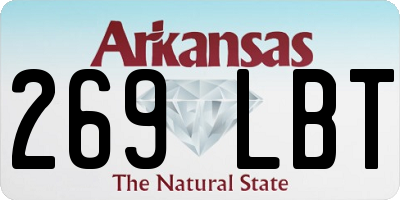 AR license plate 269LBT