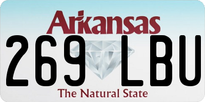 AR license plate 269LBU