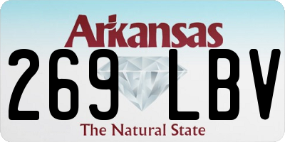 AR license plate 269LBV