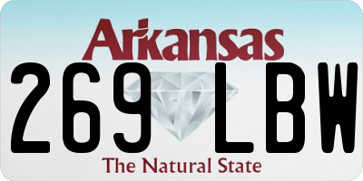 AR license plate 269LBW