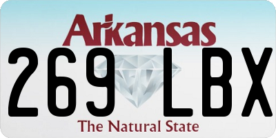 AR license plate 269LBX