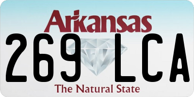 AR license plate 269LCA