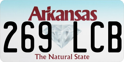 AR license plate 269LCB