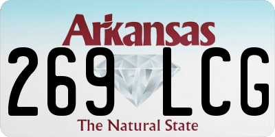 AR license plate 269LCG