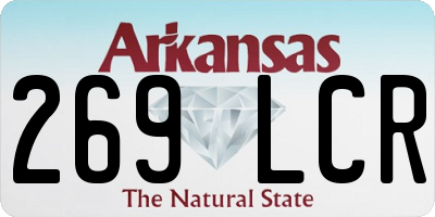 AR license plate 269LCR