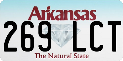 AR license plate 269LCT
