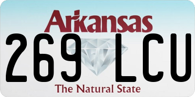 AR license plate 269LCU