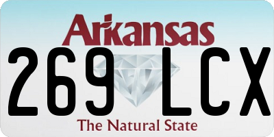 AR license plate 269LCX