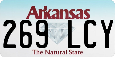 AR license plate 269LCY