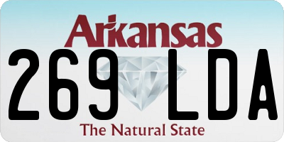 AR license plate 269LDA