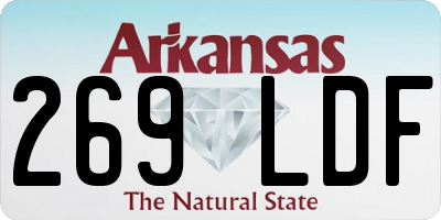 AR license plate 269LDF