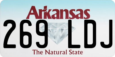 AR license plate 269LDJ