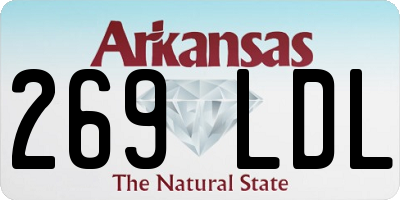 AR license plate 269LDL