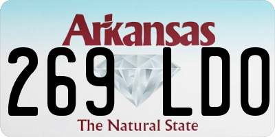 AR license plate 269LDO