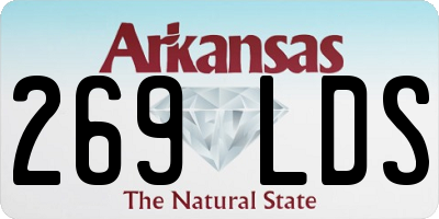 AR license plate 269LDS