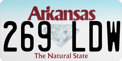 AR license plate 269LDW