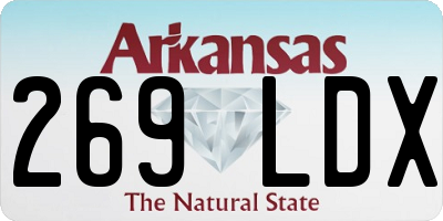 AR license plate 269LDX
