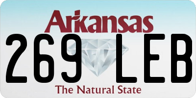 AR license plate 269LEB