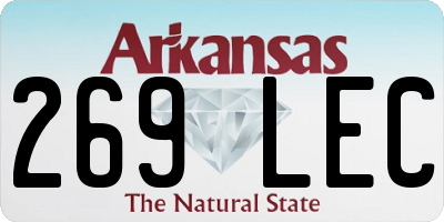 AR license plate 269LEC