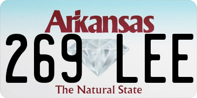 AR license plate 269LEE