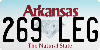 AR license plate 269LEG