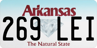 AR license plate 269LEI
