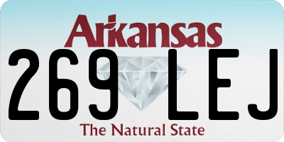 AR license plate 269LEJ
