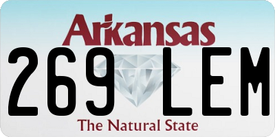 AR license plate 269LEM