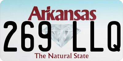 AR license plate 269LLQ