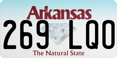 AR license plate 269LQO