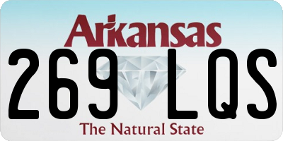 AR license plate 269LQS