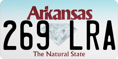 AR license plate 269LRA