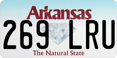 AR license plate 269LRU