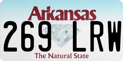 AR license plate 269LRW