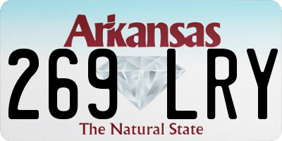 AR license plate 269LRY