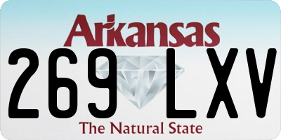 AR license plate 269LXV