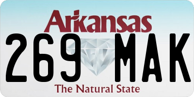 AR license plate 269MAK