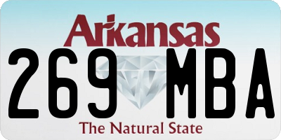 AR license plate 269MBA